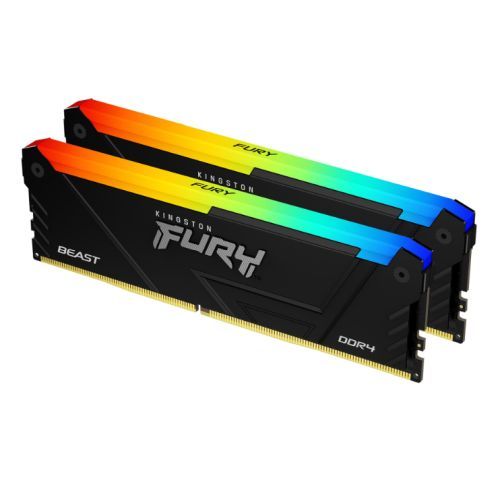 Kingston Fury Beast RGB 32GB DDR4 3200MHz CL16 Dual-Channel RAM Kit Kingston Fury Beast RGB 32GB DDR4 3200MHz CL16 Dual-Channel RAM Kit